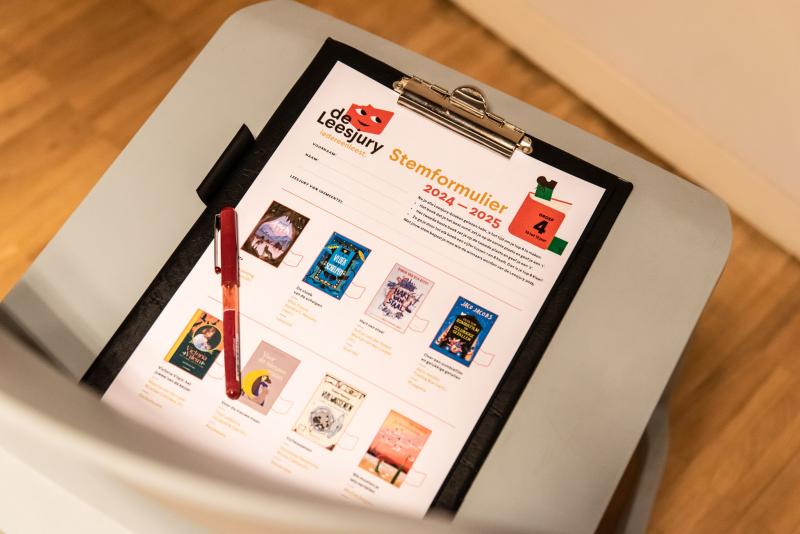 groep 4 in de bib van Sint-Pieters-Woluwe