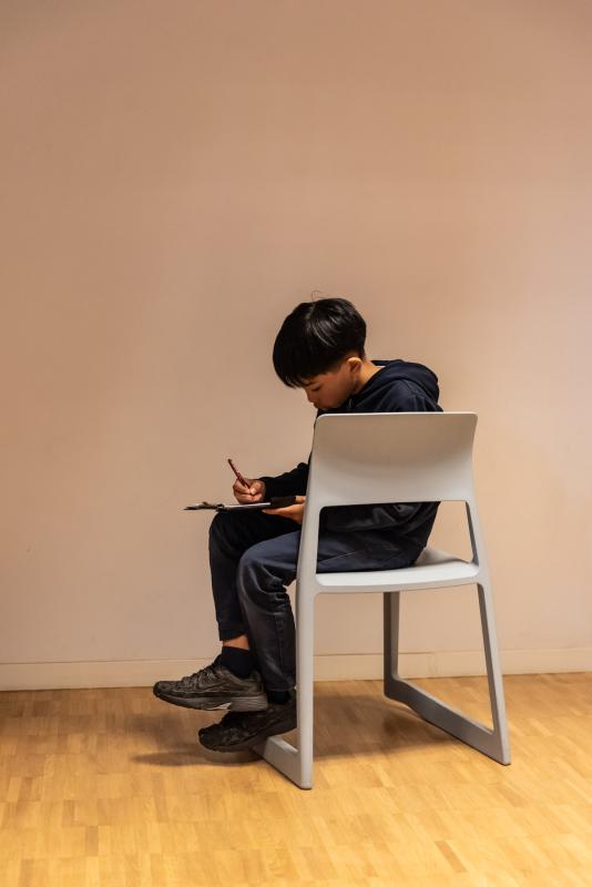 groep 4 in de bib van Sint-Pieters-Woluwe