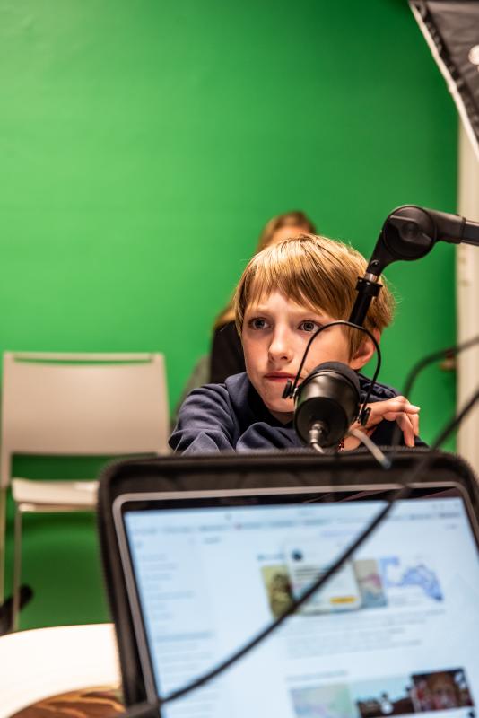 Opname van de Leesjury-podcast in Aalter